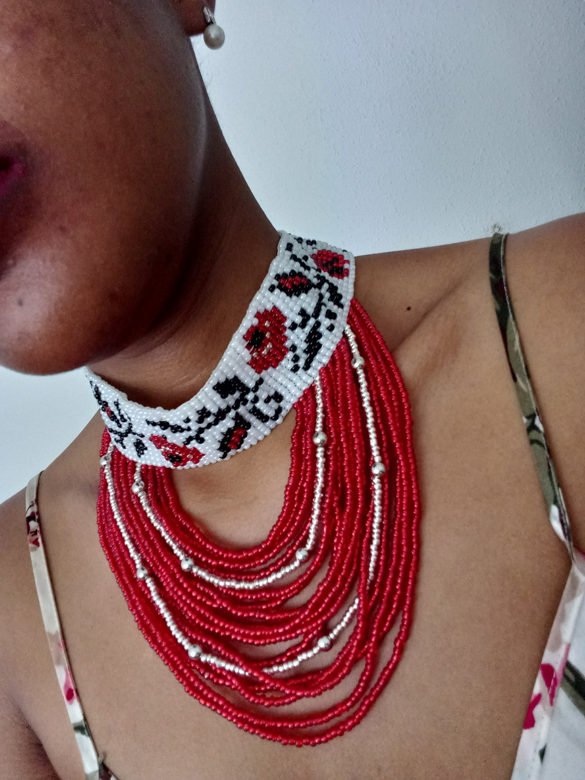 Rose Choker and Bracelet